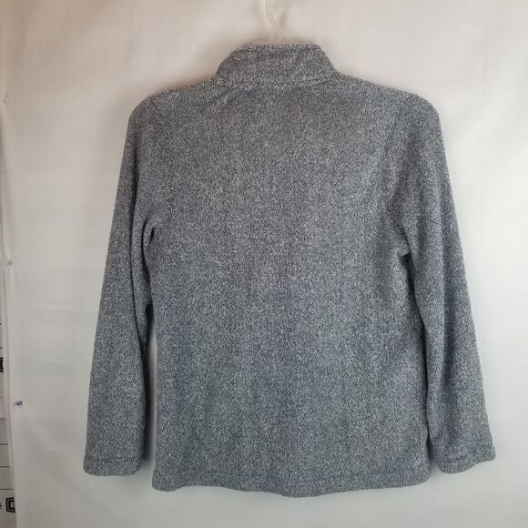 STAN HERMAN ZIP UP FLEECE JACKET. SIZE M. Grayish black. Full front zipper. - Picture 11 of 15